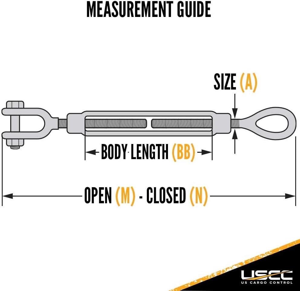 Galvanized Jaw and Eye Turnbuckle Pack of 2 D479