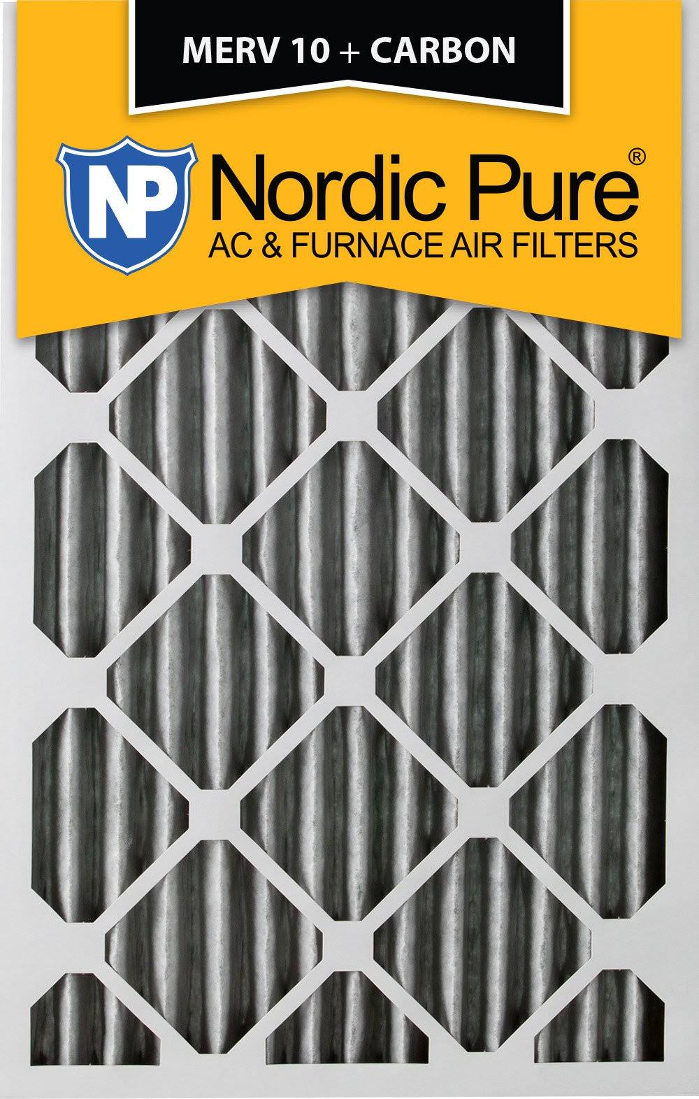 16x20x2 Pleated MERV 10 Carbon AC Furnace Filters Qty 12 P890870