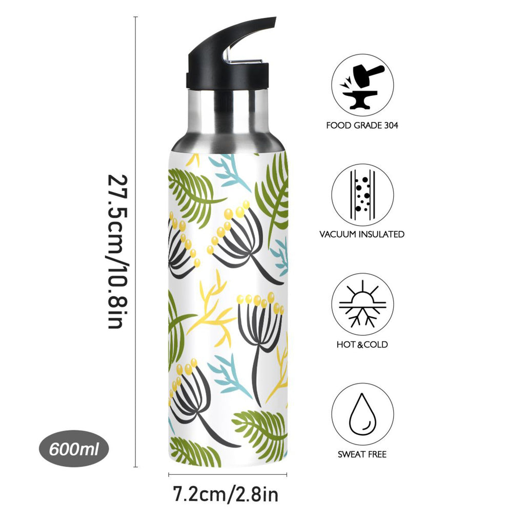 20 oz Insulated Stainless Steel Water Bottle with Straw Lid V534324