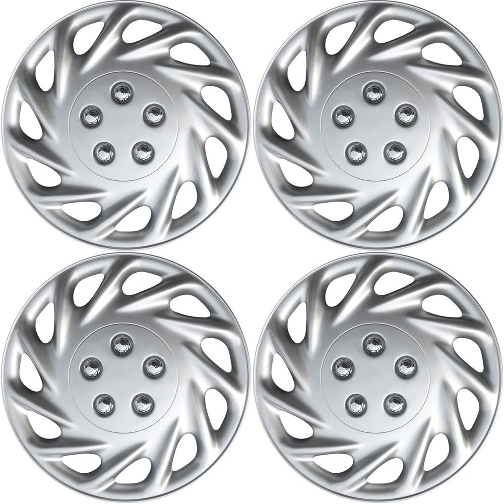 17 inch Silver Snap On Wheel Covers Pack of 4 Q7605