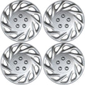 17 inch Silver Snap On Wheel Covers Pack of 4 Q7605