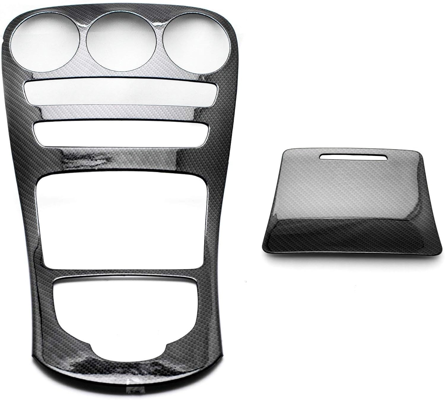 Carbon Fiber Pattern Gear Shift Panel Frame Cover Trim I906