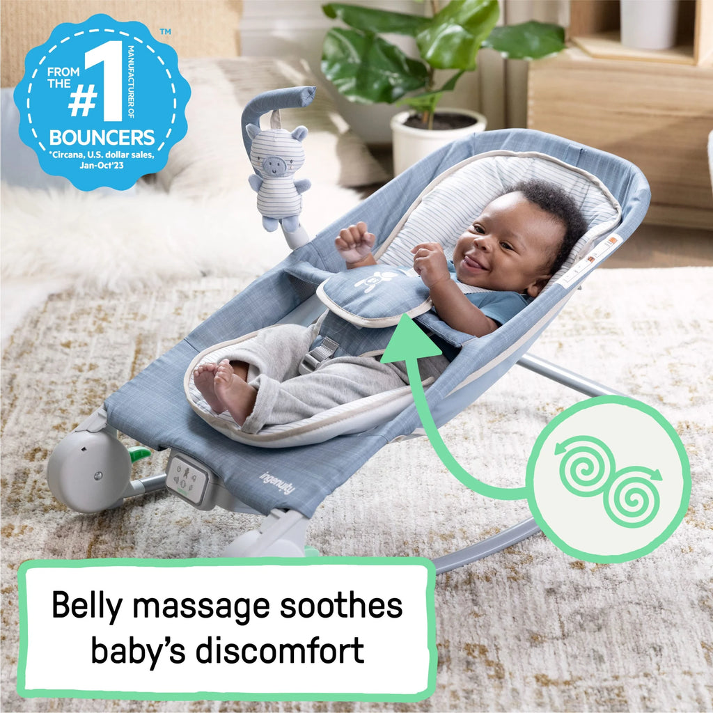 Blue Chambray Baby Massage Seat D989357