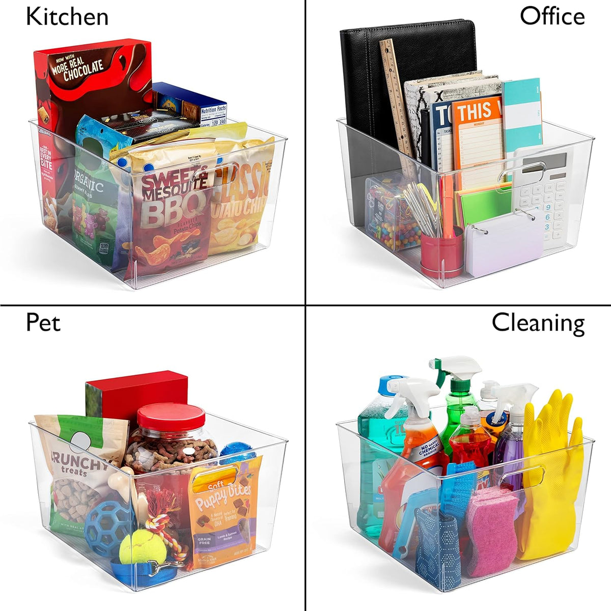 XL Plastic Storage Bins (4 Pack) R50009