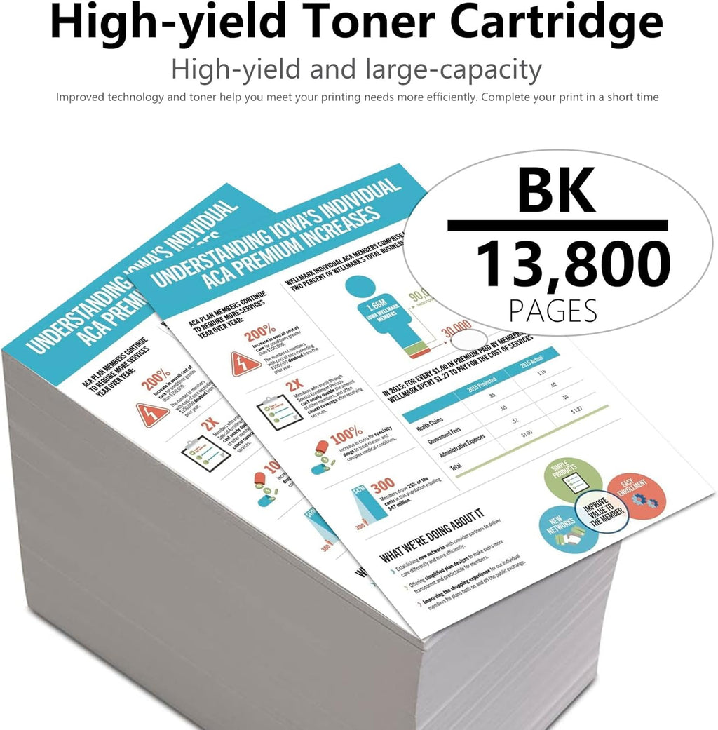 3-Black Remanufactured Toner Cartridge for HP CP5525 Printer U452