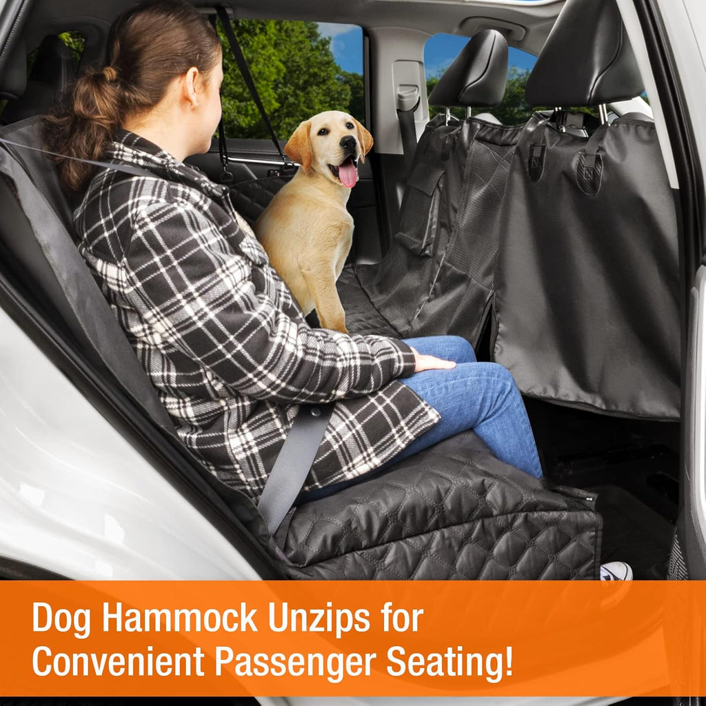 Heavy Duty Dog Hammock Bench Seat Cover with See-Thru Mesh Window, Waterproof, Pack of 2 Y230502