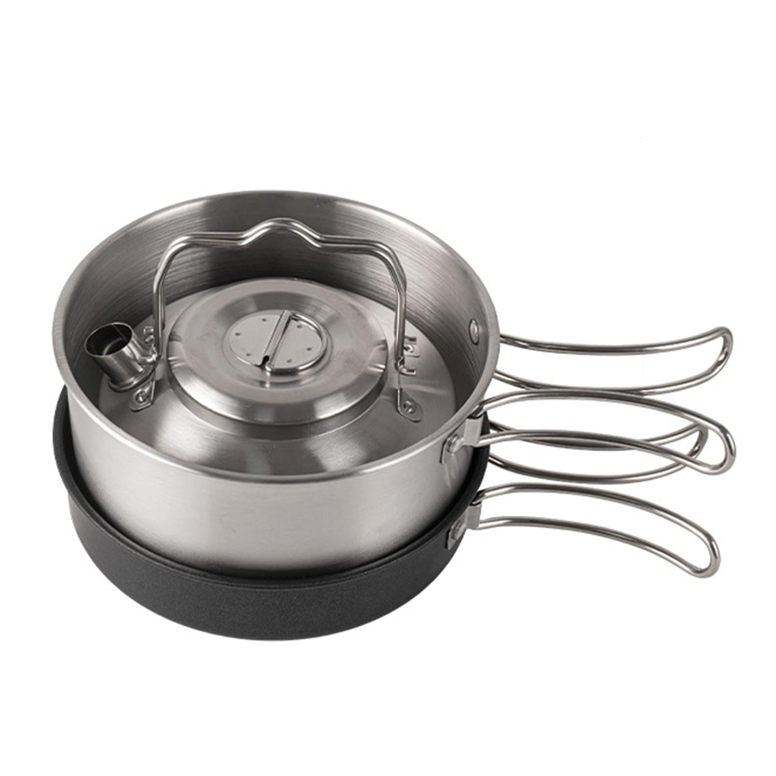 Camping Cookware Set with Saucepan and Kettle N757174