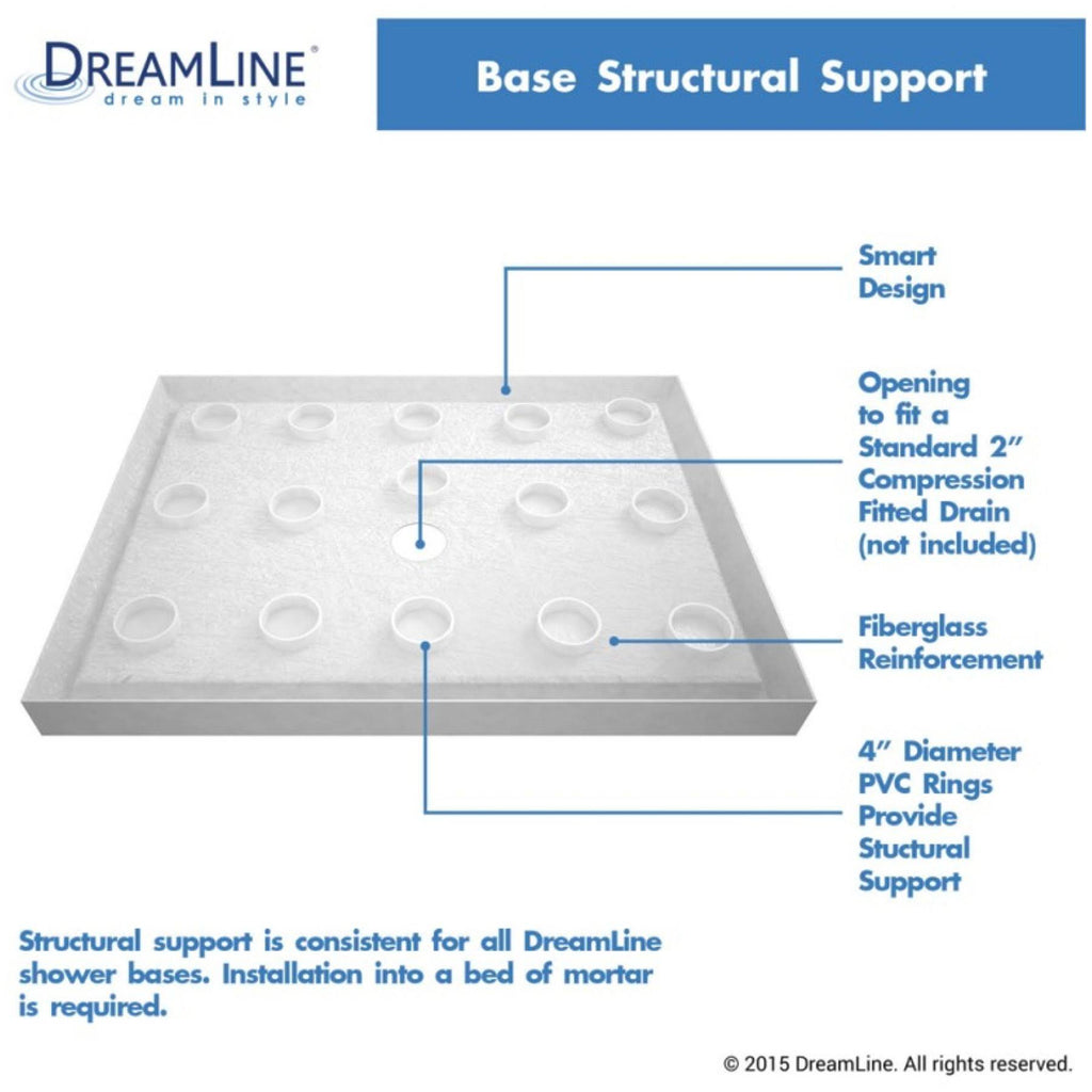 Slimline 34 in. x 60 in. Single Threshold Shower Base K833