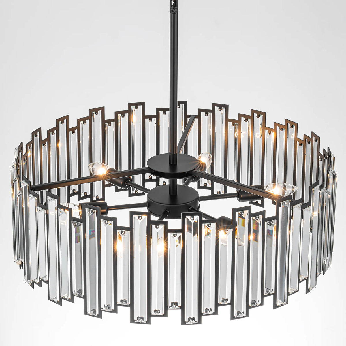 6-Light Crystal Industrial Chandelier V975755
