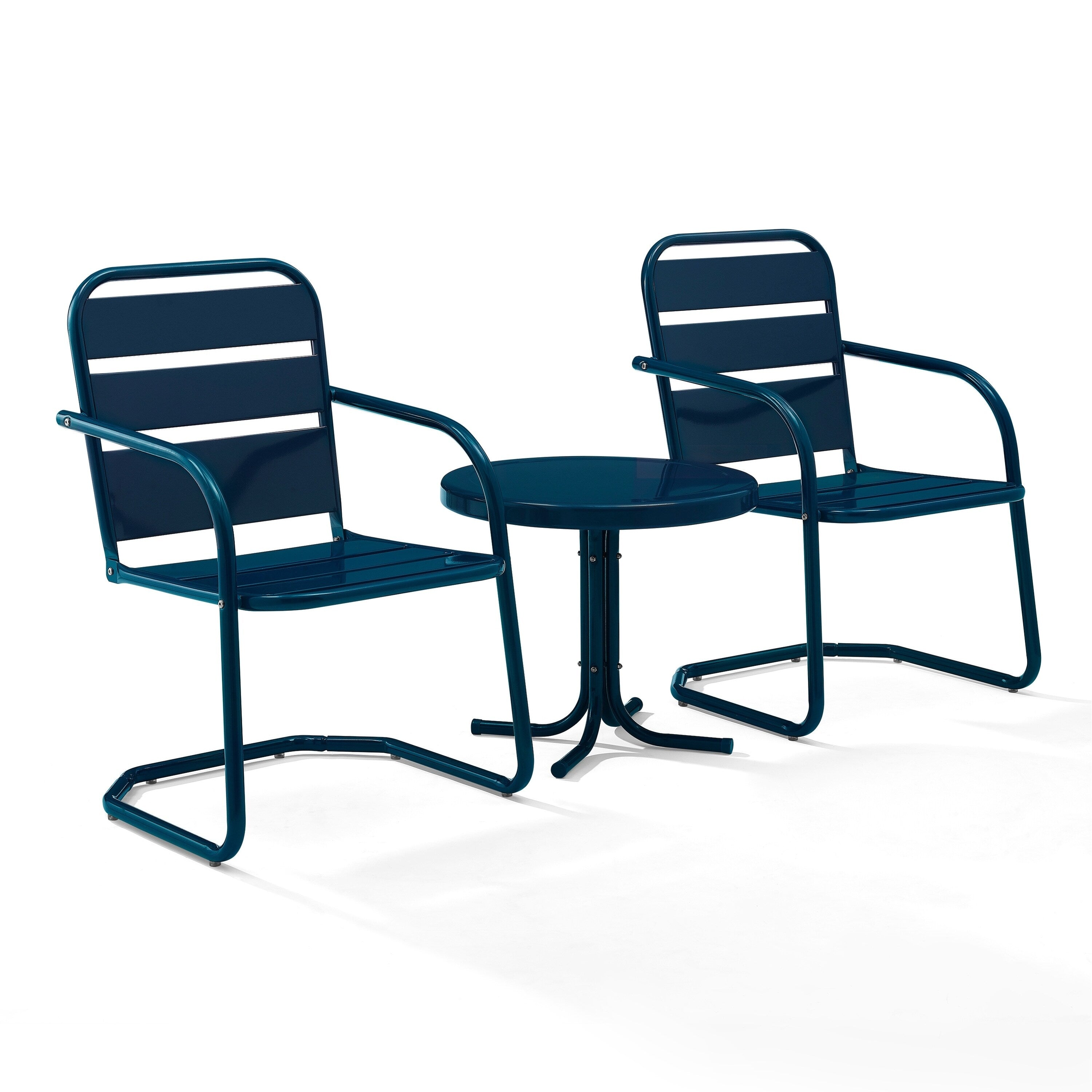 3pc Outdoor Metal Armchair Set D574