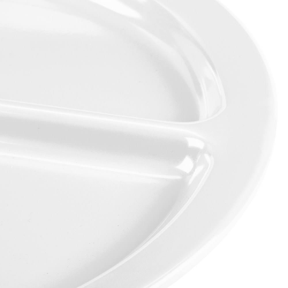 White 3-Compartment Plate B468