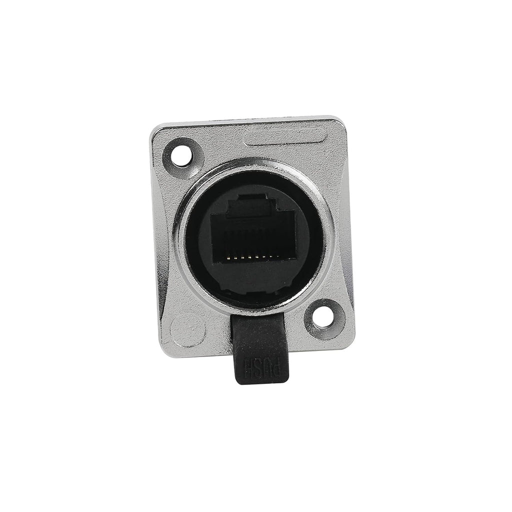 10PCS Panel Mounting RJ45 IP65 Waterproof Cat5/5e/6 8P8C Connector Female to Female with Dust Cap X262