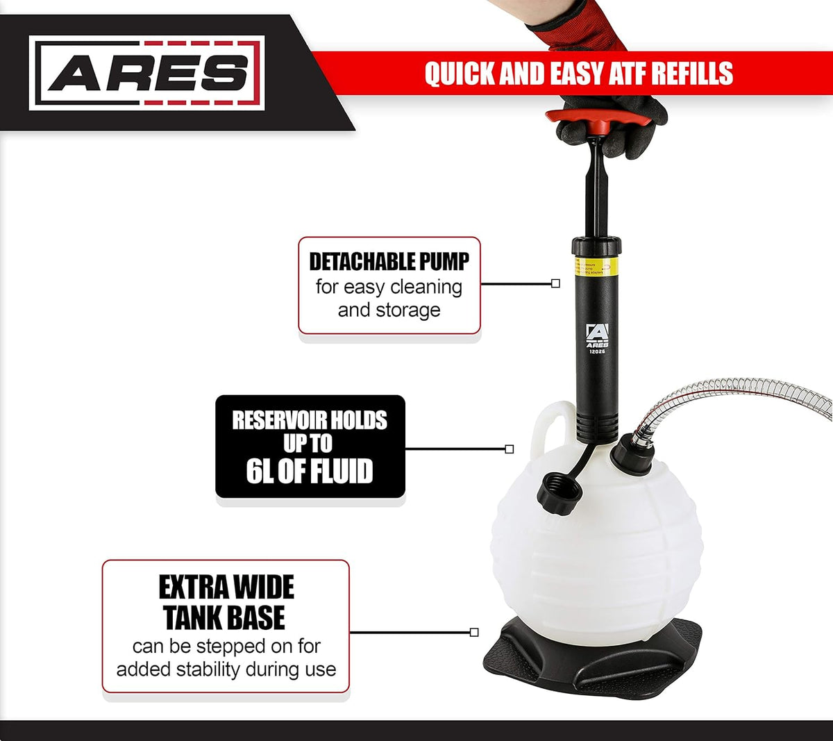 ATF Refill Kit with 6L Manual Pump and 20-Piece Adapter Set E745255
