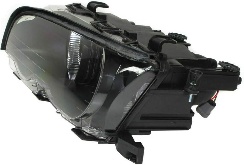 2002-2006 BMW 325i Headlight Assembly Driver Side Black Housing E792616