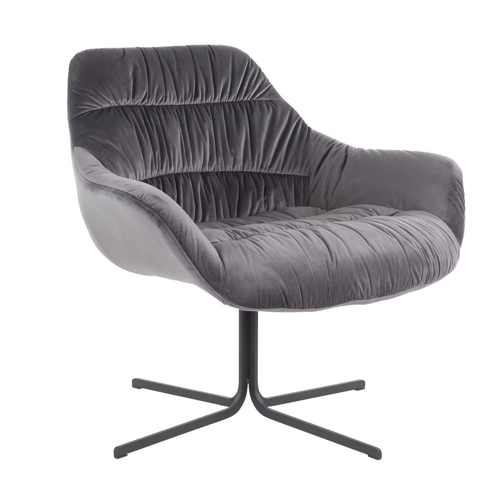 Black/Gray Swivel Lounge Chair I9466