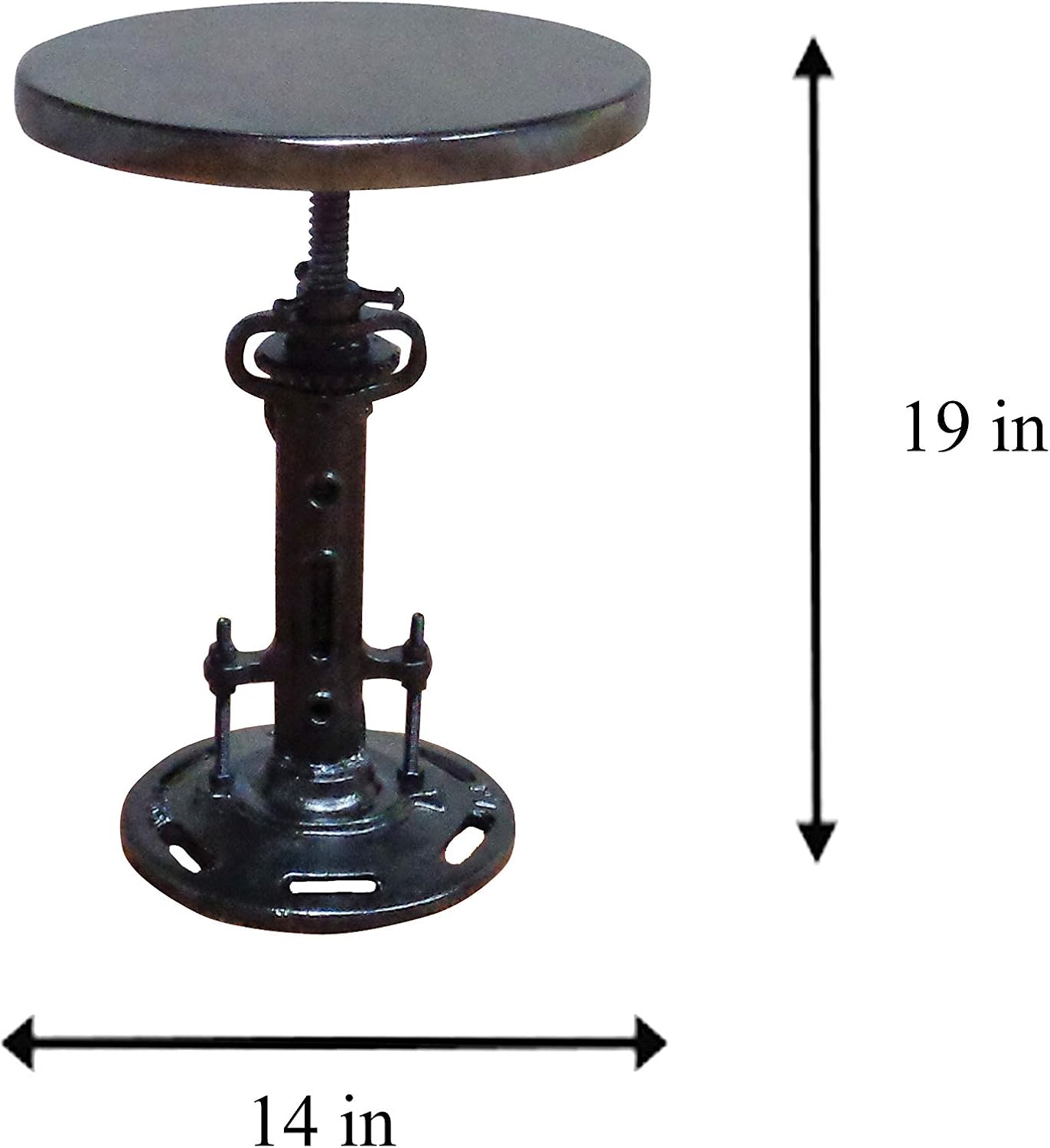 Cast Iron Mango Wood Stool O906