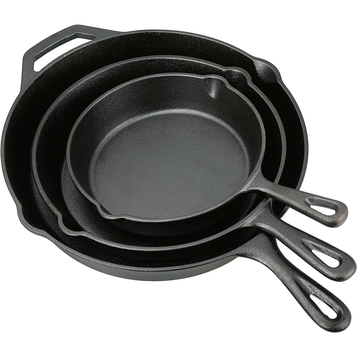 3 Piece Cast Iron Skillet Set, Pre-seasoned P607