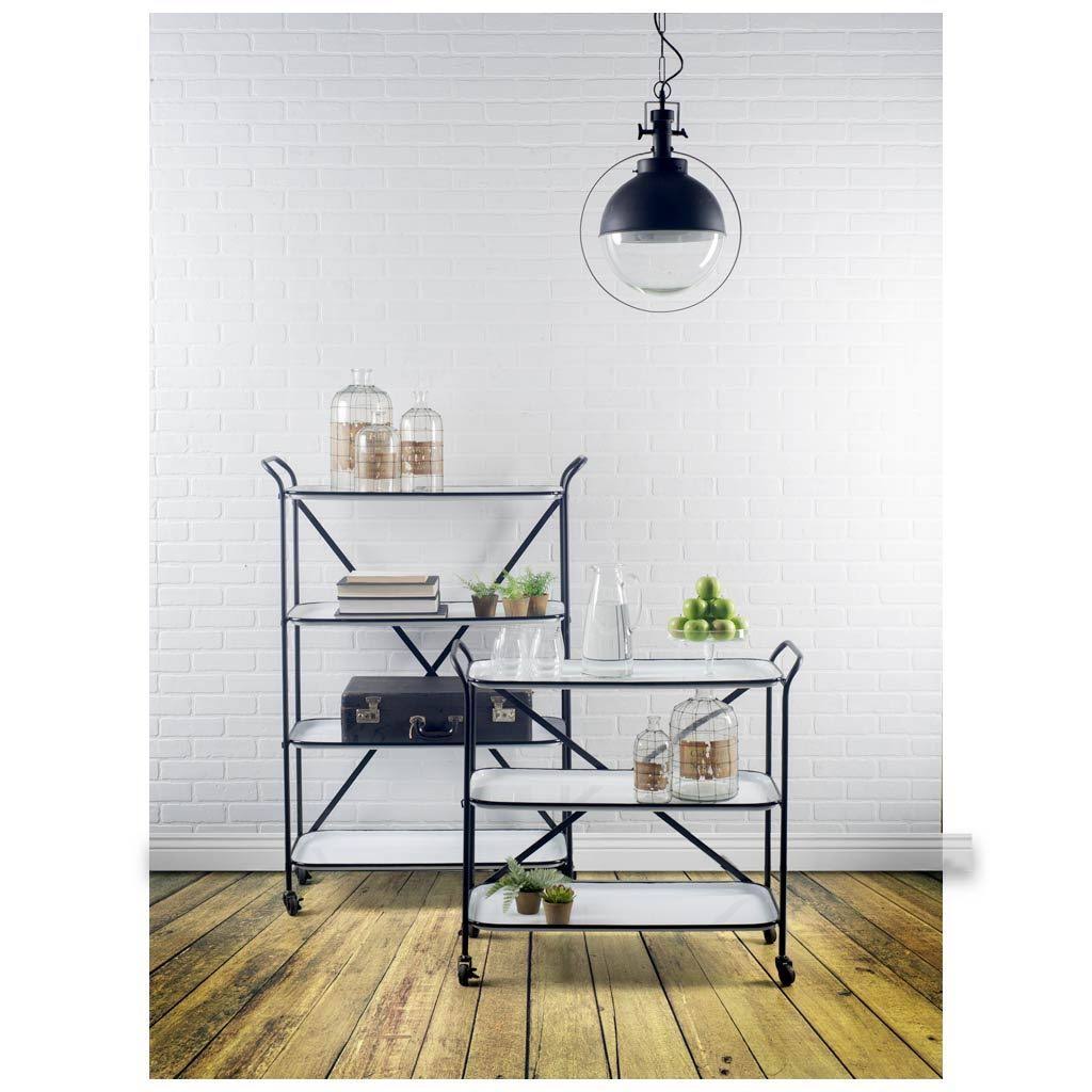 Brown Rolling Cart S677