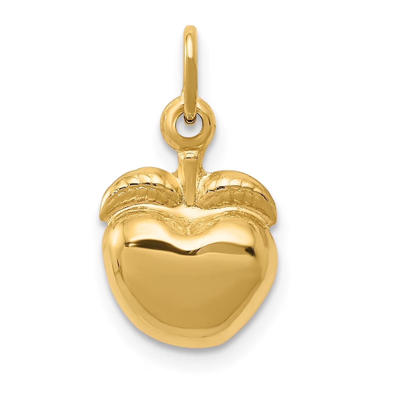 14K Yellow Gold Apple Pendant Charm J299
