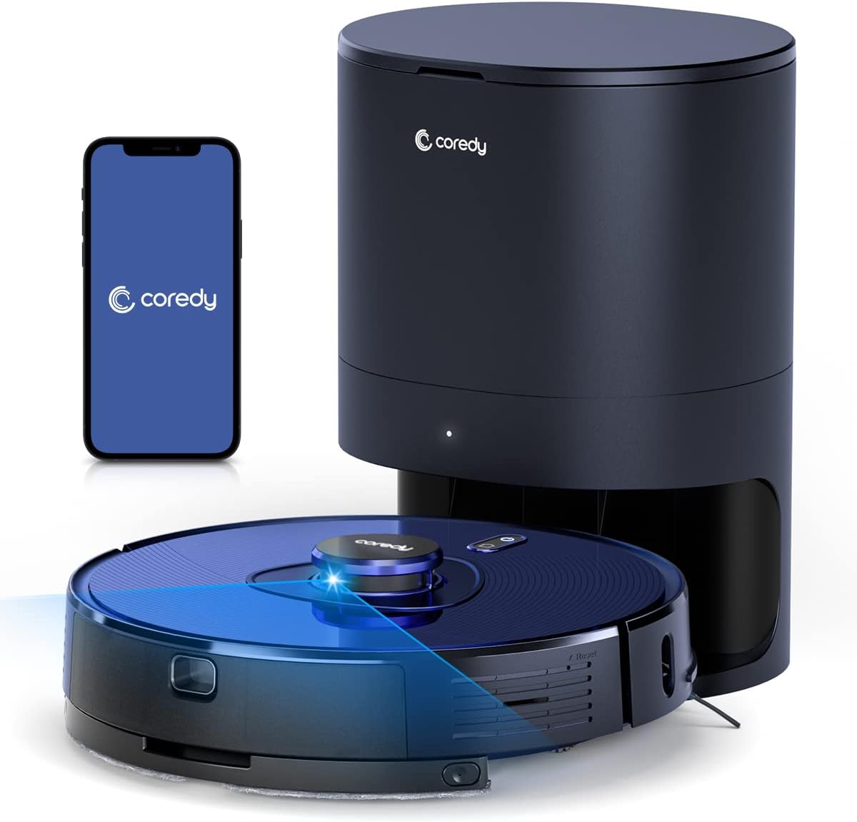 Robot Vacuum with Self-Emptying Station, 2700Pa Suction, 190mins Run-Time W965372