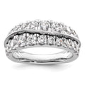 14k White Gold Lab Grown Diamond Double Band Ring S340