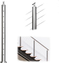 36”x2.36” Stainless Steel Brushed Finishing Pre-drilled Posts L52686