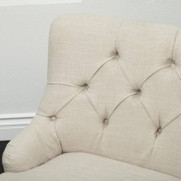 Light Beige Fabric Settee P781