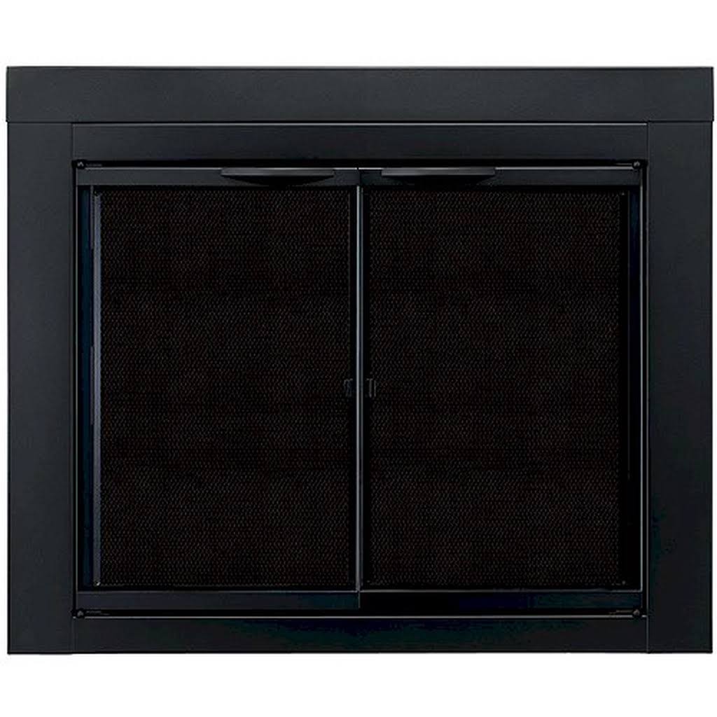 Black Powder Coated Steel Fireplace Screen K189