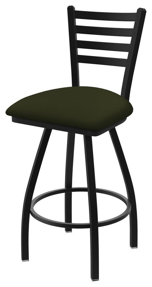 30x22 Swivel Bar Stool with Black Wrinkle Finish and Canter Pine Seat V16409