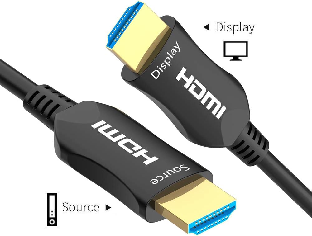 Fiber Optic HDMI 2.0b Cable 30ft 4K 60Hz HDR10 18Gbps Pack of 2 Q921