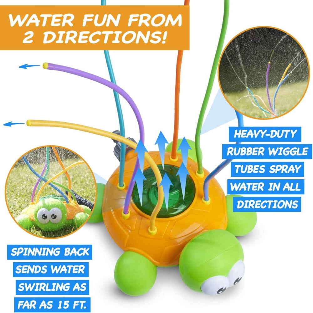 Spinning Turtle Sprinkler Toy with Wiggle Tubes K921961