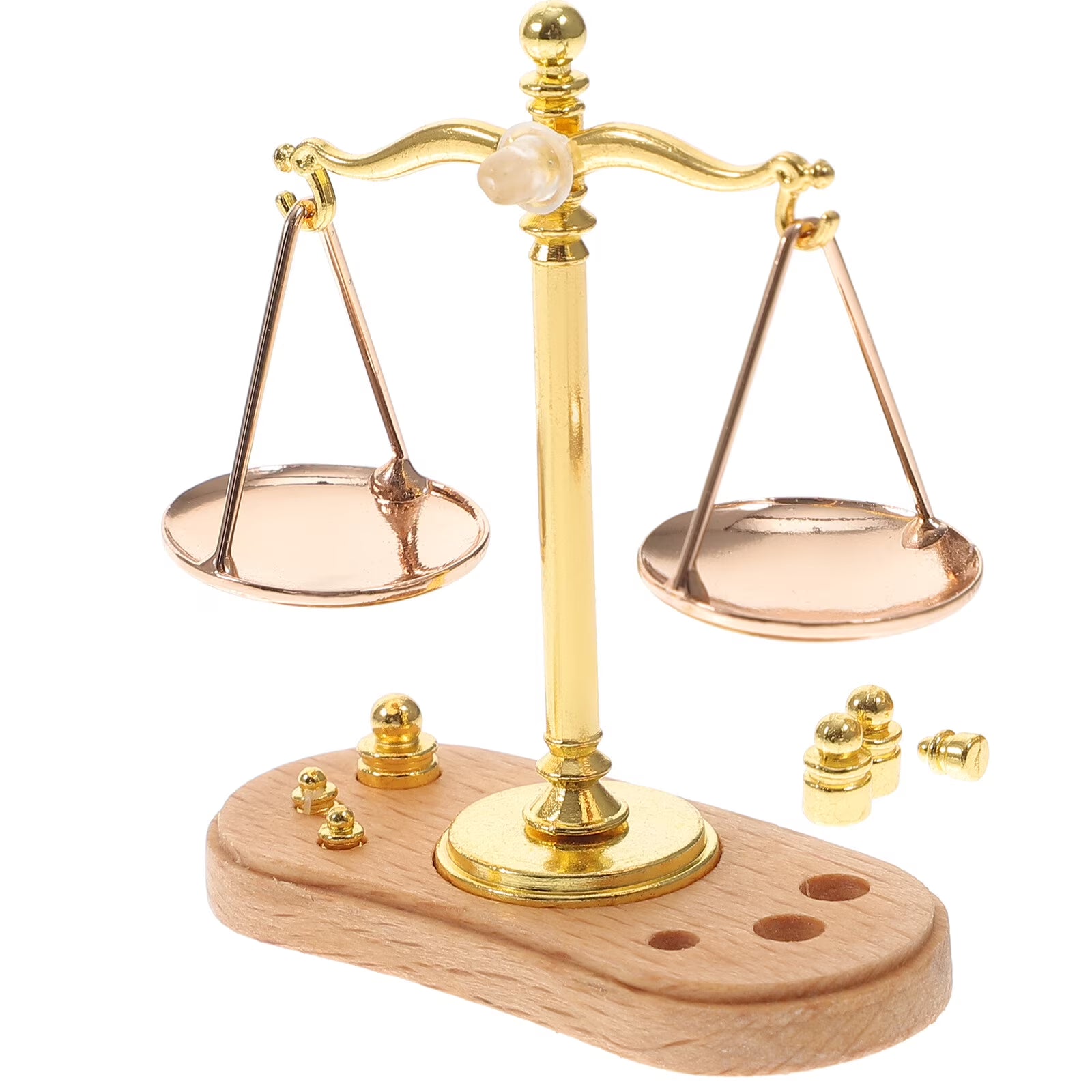 Mini Balance Dollhouse Justice Scale Vintage Car Decor Metal Toy Y317