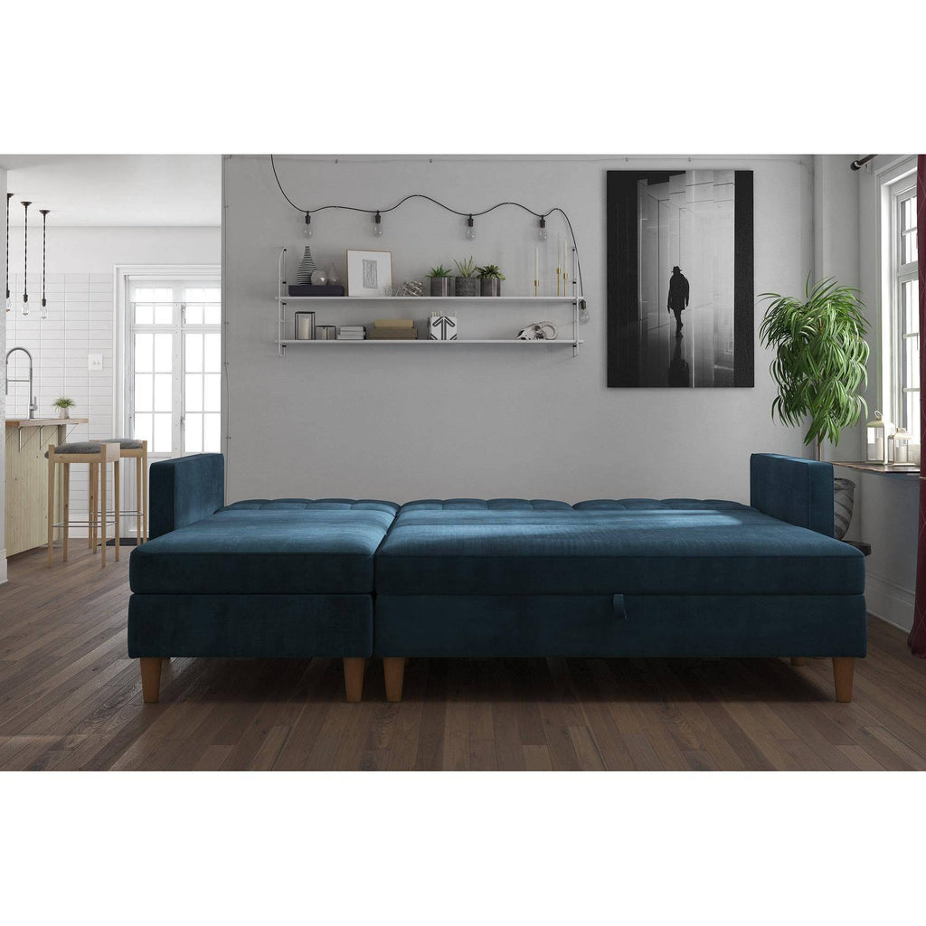 Blue Storage Futon/Sectional R52585
