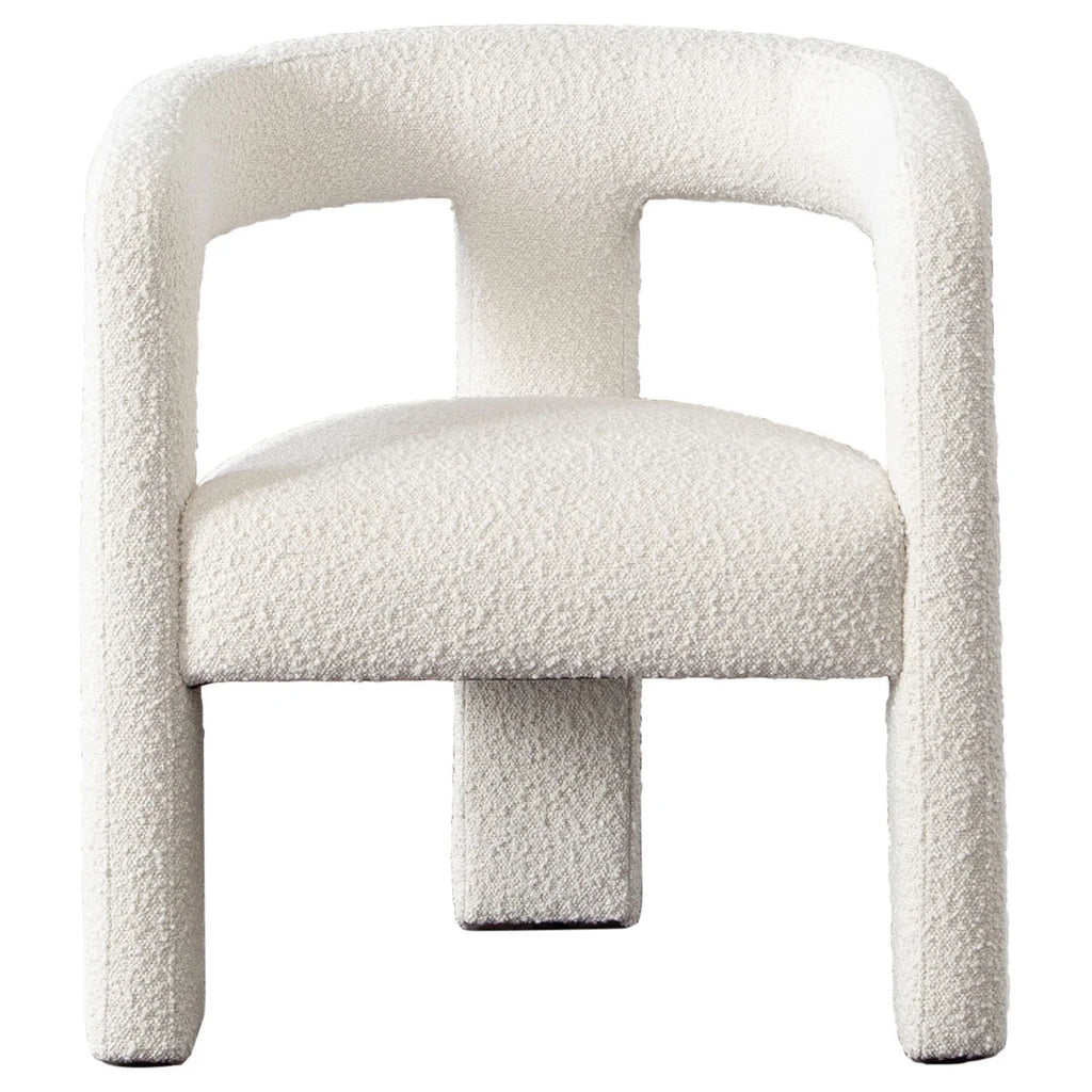 Ivory Boucle Dining & Accent Chair E55162