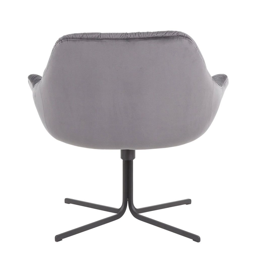 Black/Gray Swivel Lounge Chair I9466