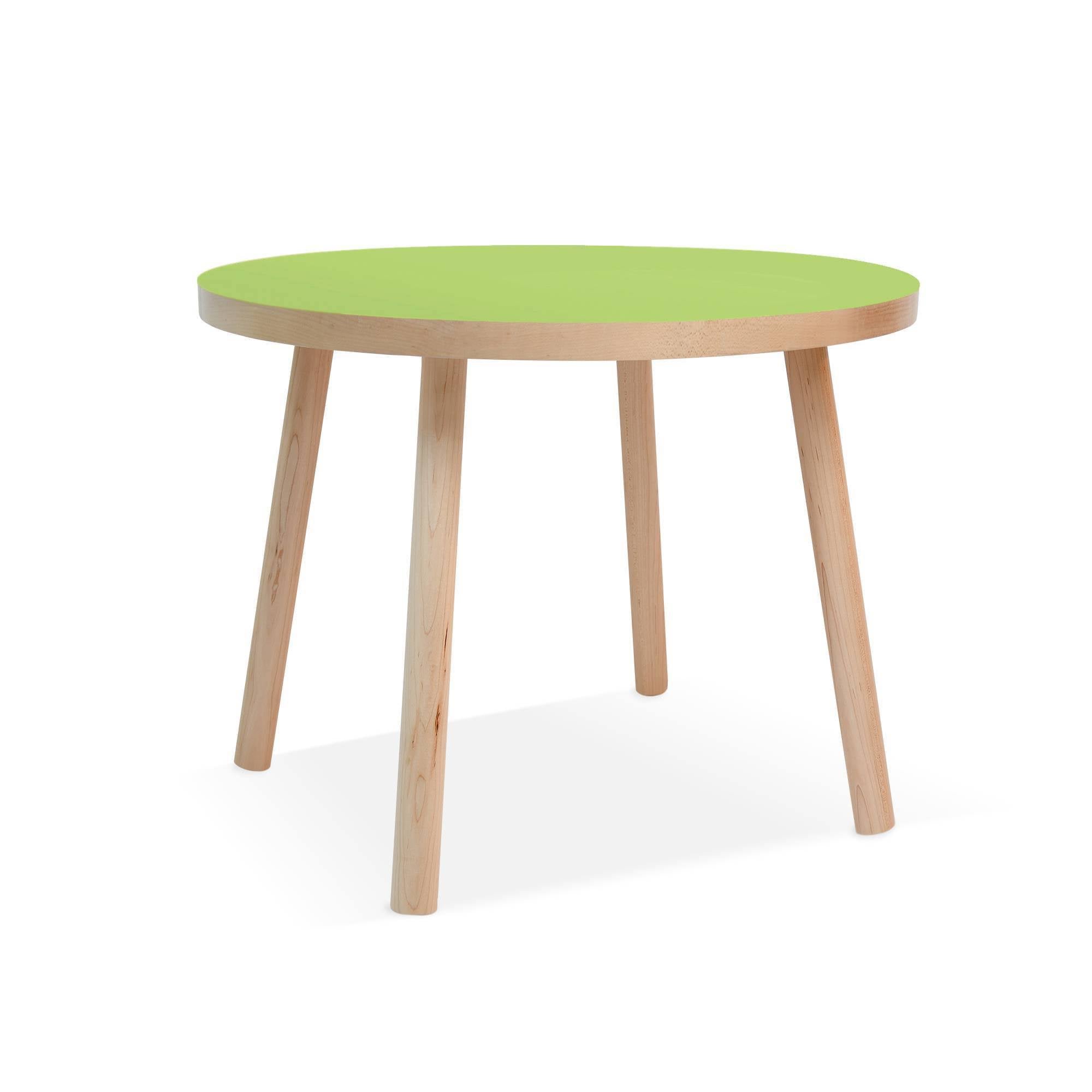 Round Kids Table Maple Green X5933