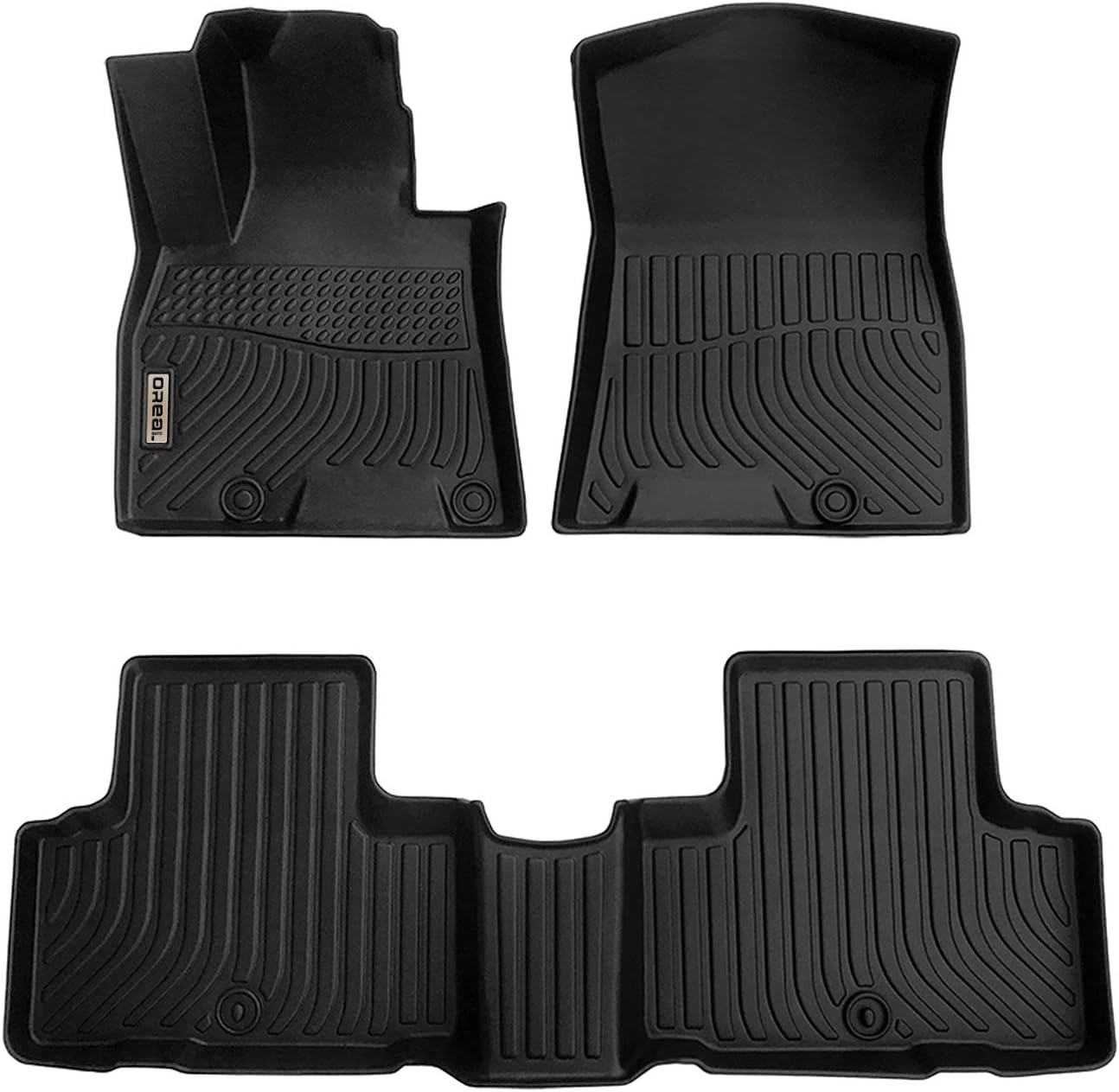 Black Floor Mats Liners for GV80 5 Seats 2021 2022 Heavy Duty All Weather Guard Front Rear Auto Carpet L128