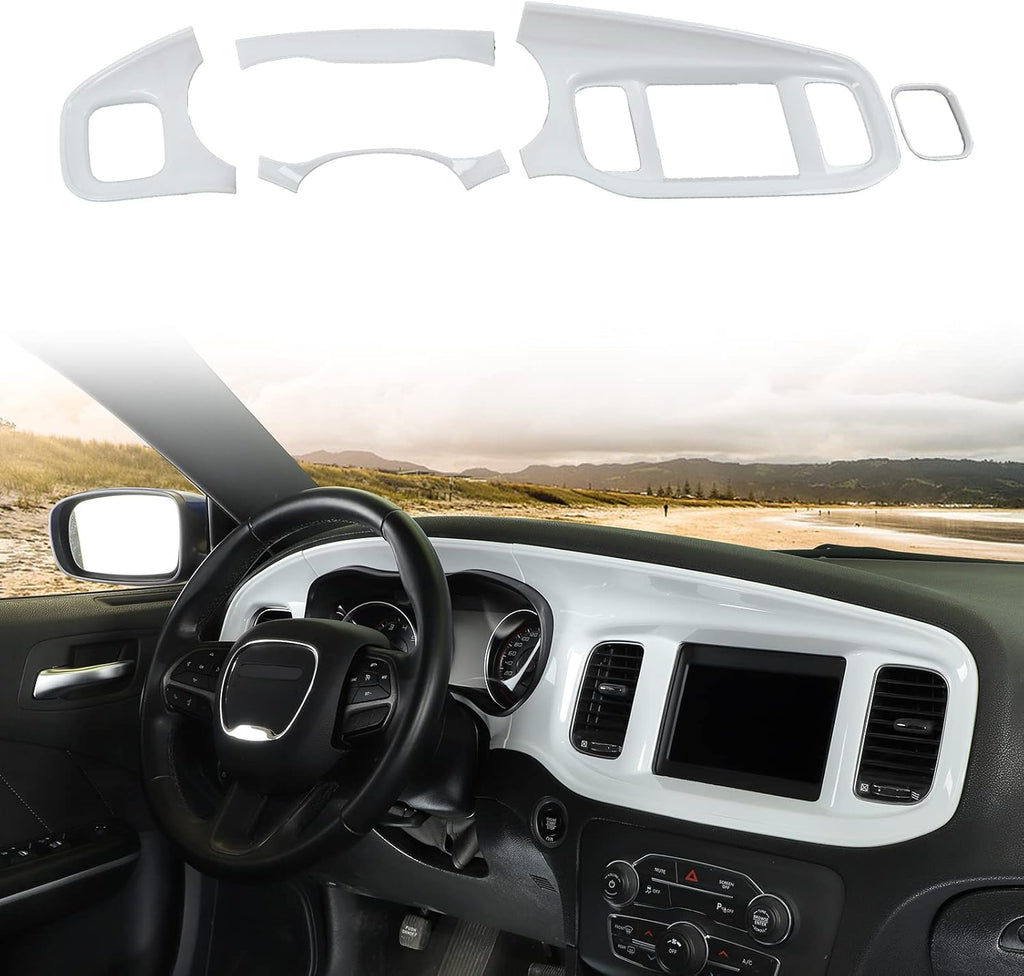 ABS Carbon Fiber 5pcs Dash Board Trim for Dodge Charger C702