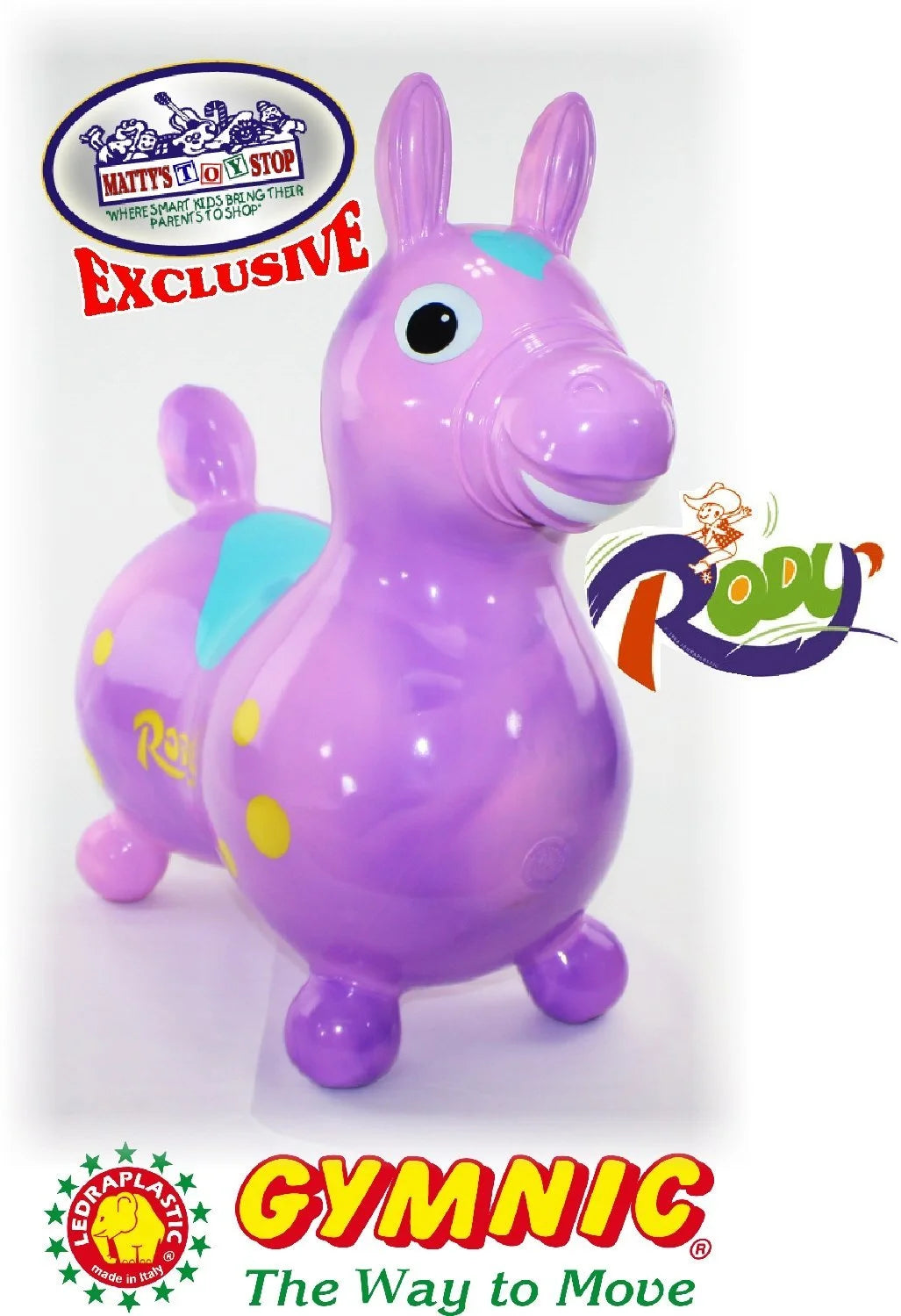 Purple & Pink Swirl Inflatable Bounce & Ride Horse C655