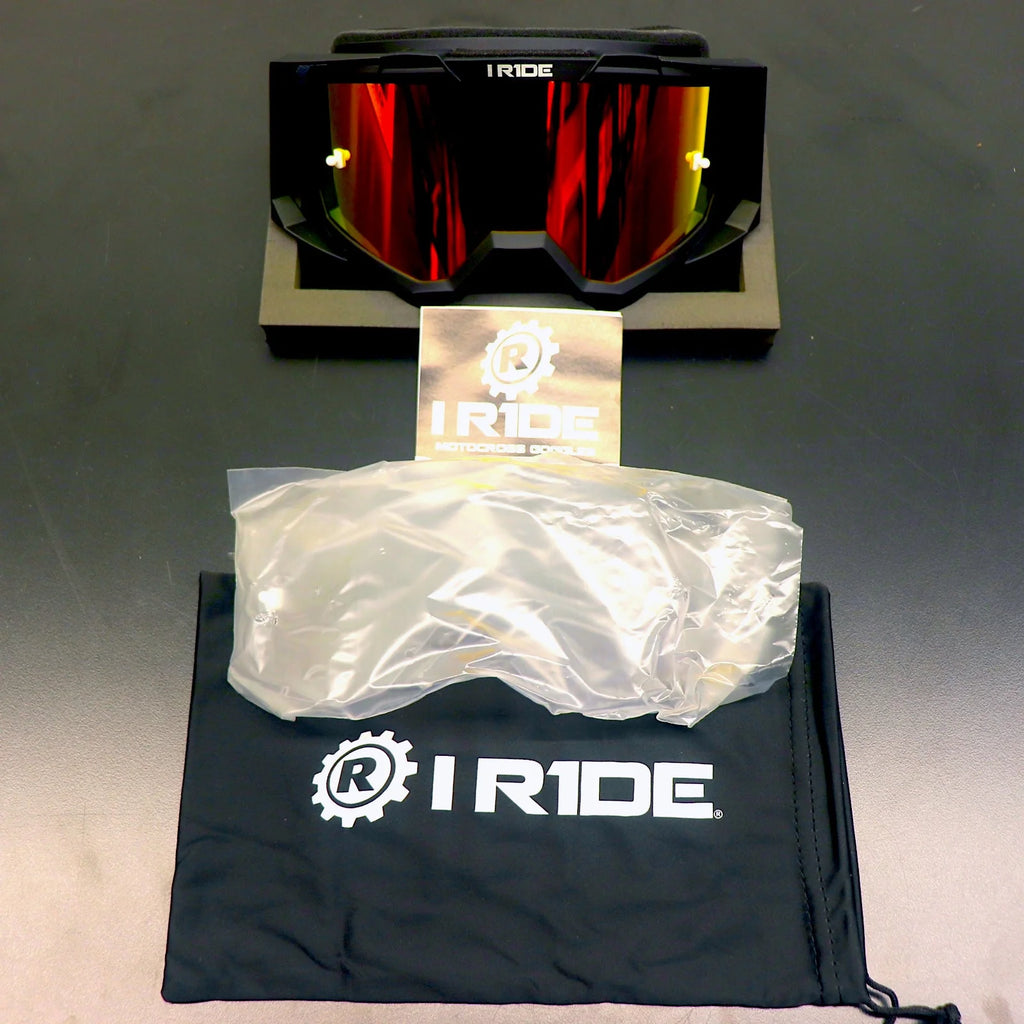 Orange Mirror Lenses Motocross Mx Goggles with Clear Lenses L704043