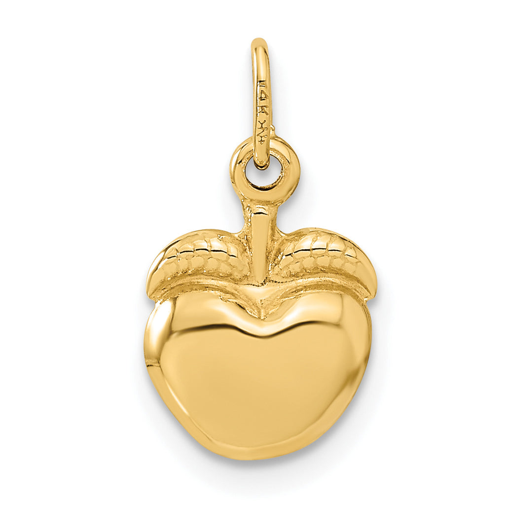 14K Yellow Gold Apple Pendant Charm J299