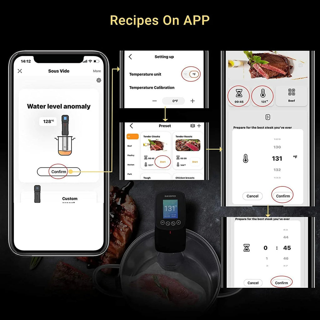 Sous Vide Cooker Circulator Immersion Precision Timer Q3894