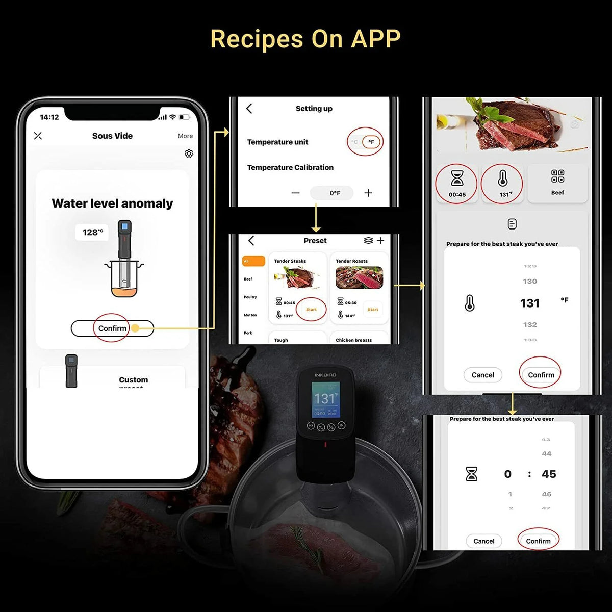 Sous Vide Cooker Circulator Immersion Precision Timer Q3894