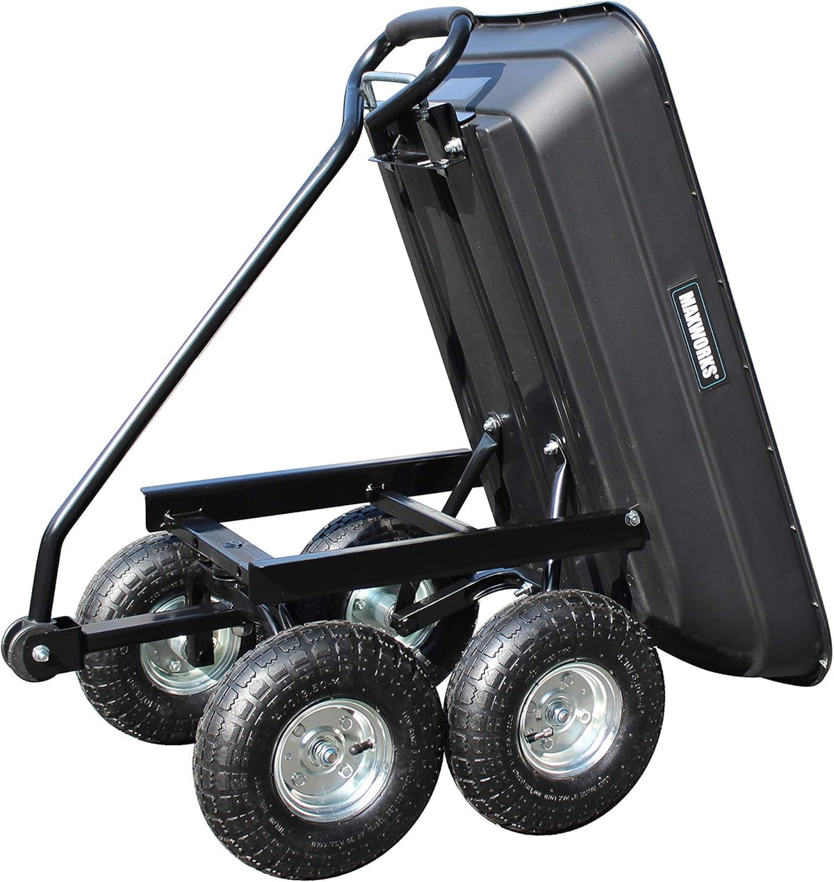 Heavy Duty Garden Dump Cart with Steel Frame and Pneumatic Wheels Z1040