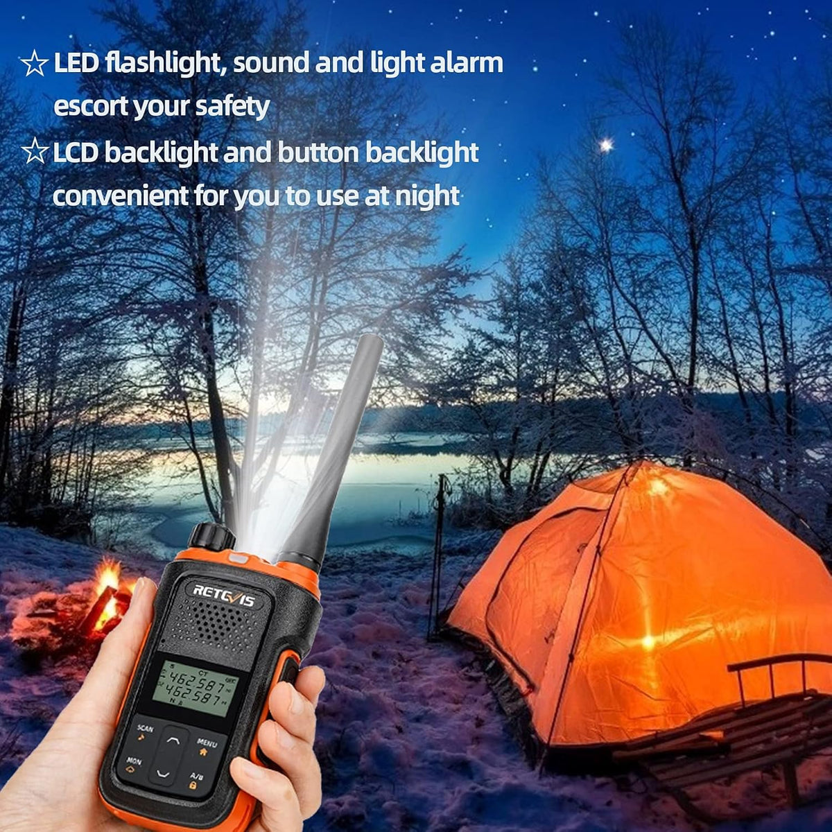 4 Pack Rechargeable 2 Way Radio with LCD Screen F11756