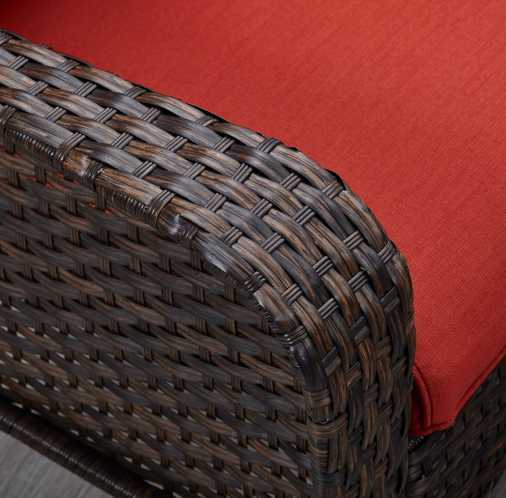 Red Cushioned Patio Chair Set of 2 C3851