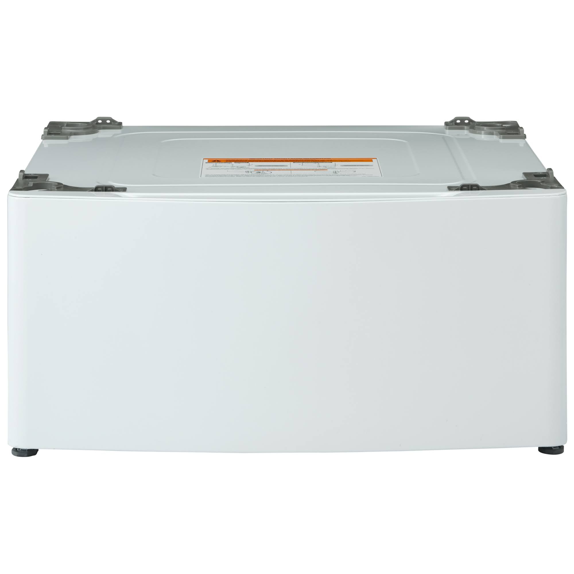 White Laundry Pedestal with Storage Drawer Z32395