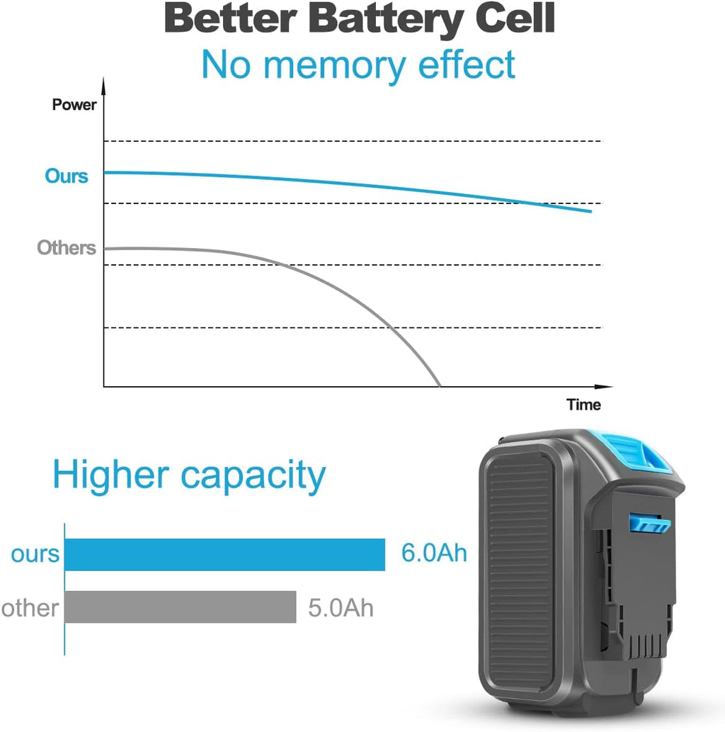2 Pack 20V 6.0Ah Lithium ion Battery R3132