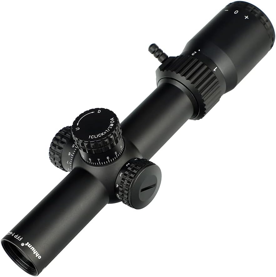 1-6x24 Rifle Scope First Focal Plane Red Illuminated Reticle with Scope Rings 30mm Picatinny High Profile N390143