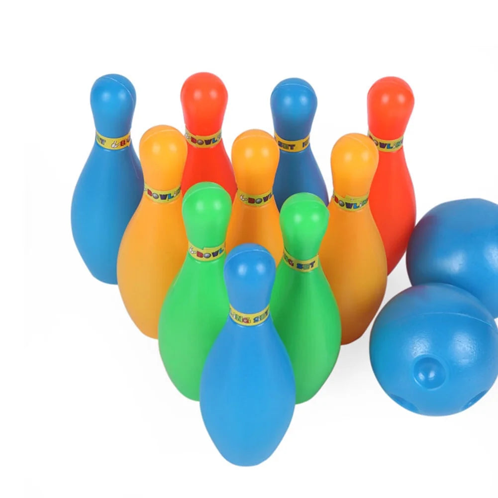 12Pcs Solid Color Bowling Toy Set F2480